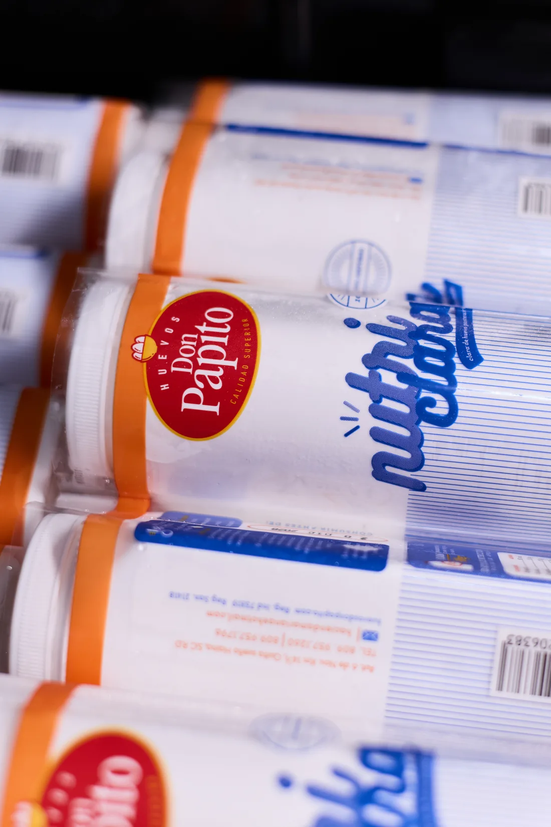 Envases de NutriClara — clara de huevo pasteurizada Don Papito